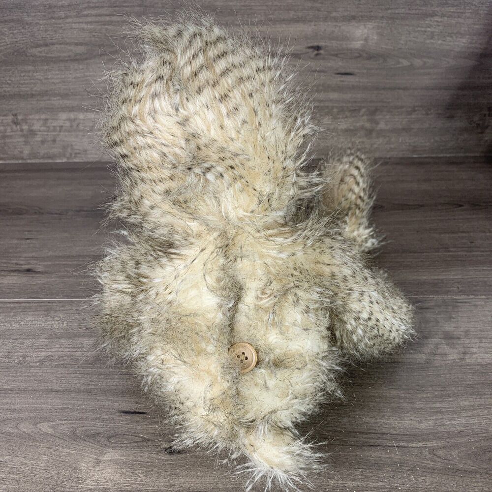 Sloth Plush Stuffed Animal Toy Fuzzy Hairy Brown Beige Patterned Paws Marshalls - Picture 3 of 11